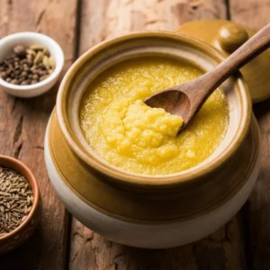 Fresh Desi Bilona Cow Ghee Glass Jaar [1000ML]